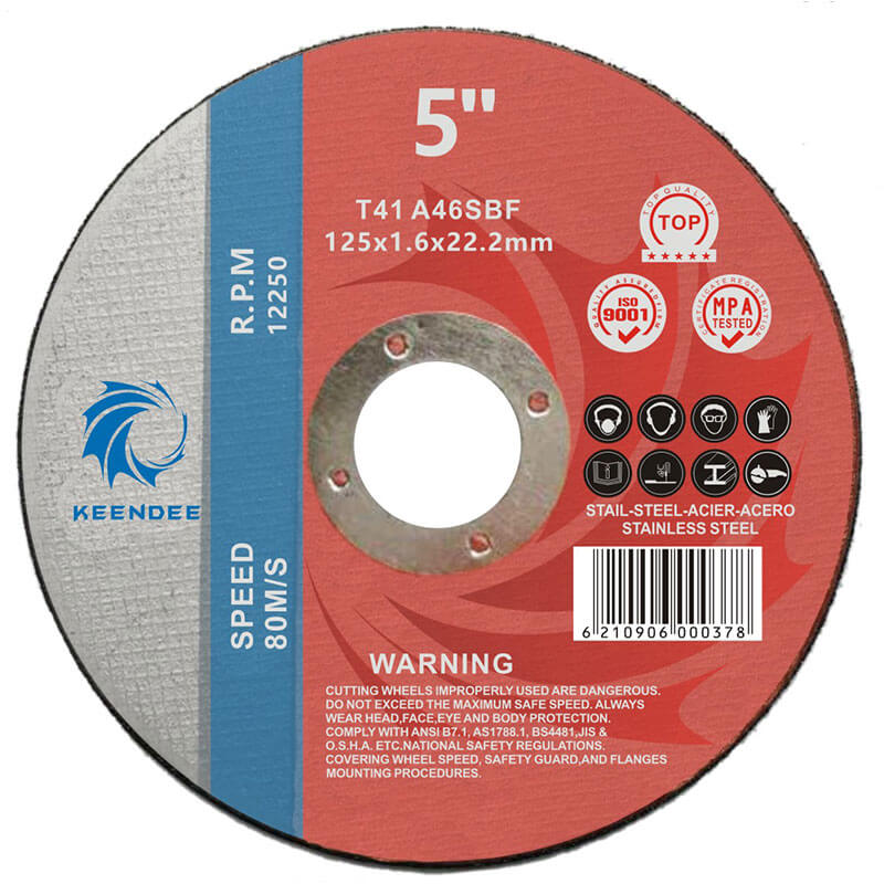 5-дюймовые абразивные отрезные диски, различной толщины можно настроить в соответствии с требованиями заказчика, 5 дюймов (125X2,5X22)